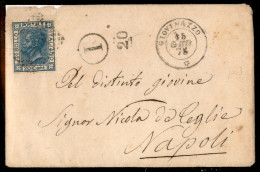 Regno - Vittorio Emanuele II - 20 Cent (26) Su Bustina Da Giovinazzo A Napoli Del 15.1.1875 Con Vari Timbri Di Distribuz - Otros & Sin Clasificación