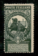 Regno - Vittorio Emanuele III - 1911 - 5 Cent Unità D’Italia (93a) Dentellato 13 1/2 - Gomma Integra (375) - Sonstige & Ohne Zuordnung