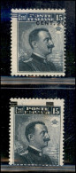 Regno - Vittorio Emanuele III - 1916 - Due 20 Cent Su 15 (106ca + 106 L) Usati - Soprastampa Obliqua + Soprastampa In Al - Autres & Non Classés