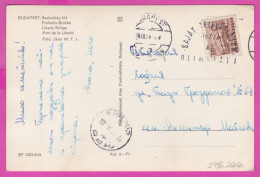 298266 / Hungary - Budapest Liberty Bridge PC USED 1964 - 50f. Train Locomotive Flamme "Watch The Olympics On Your TV !" - Lettres & Documents