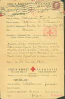 Guerre 40 Message Croix Rouge Française Vichy Pour Niono Soudan CAD Vichy 16 VIII 44 Différents Cachets Croix Rouge - Guerra Del 1939-45