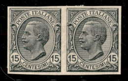 Regno - Vittorio Emanuele III - 1919 - 15 Cent Leoni (108d) - Coppia Non Dentellata - Gomma Originale (360) - Autres & Non Classés