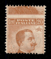 Regno - Vittorio Emanuele III - 1917 – 20 Cent Michetti (109K) Con Dentellatura Spostata (6 Mm.) - Gomma Originale – Inv - Otros & Sin Clasificación