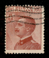 Regno - Vittorio Emanuele III - 1918 - 60 Cent Michetti (111cb) Usato - Parziale Doppia Stampa (non Quotato Usato) - Die - Autres & Non Classés