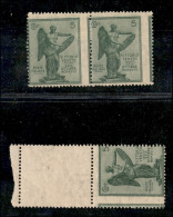 Regno - Vittorio Emanuele III - 1921 - 5 Cent Vittoria (119 Varietà) - Coppia Orizzontale Con Gomma Originale + Singolo  - Sonstige & Ohne Zuordnung