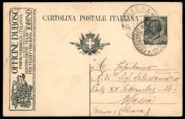 Regno - Interi - Officine Dubosc - Cartolina Postale Da 15 Cent (R3A/55) Usata - Piega D'angolo - Other & Unclassified