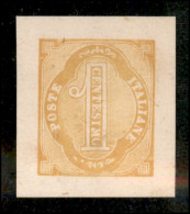 Regno - Saggi - 1863 - Saggi Grazioli - 1 Cent Giallo Arancio (Unificato 20) Nuovo Senza Gomma (240) - Other & Unclassified