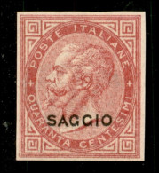 Regno - Saggi - 1863 - Saggi - 40 Cent De La Rue (L20) Non Dentellato - Gomma Integra (390) - Otros & Sin Clasificación