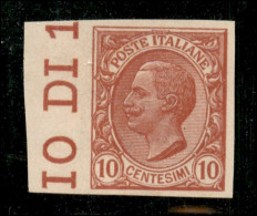 Regno - Saggi - 1906 - Prova D’Archivio - 10 Cent Leoni (P82) - Sempre Senza Gomma (400) - Other & Unclassified