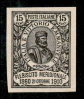 Regno - Saggi - 1910 - Prova Di Macchina - 15 Cent Garibaldi (90) Non Dentellato In Nero Su Carta Bianca - Senza Gomma - Altri & Non Classificati