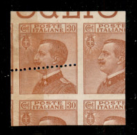Regno - Saggi - 1922 - Prova D’Archivio - 30 Cent Michetti (P127) Non Dentellato - Parziale Perforazione Obliqua - Sempr - Sonstige & Ohne Zuordnung