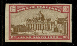 Regno - Saggi - 1925 - Prove Di Macchina - 60 Cent Anno Santo (172) - Stampa Recto Verso - Sempre Senza Gomma - Sonstige & Ohne Zuordnung