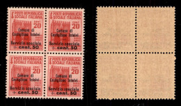 Emissioni Locali - Castiglione D'Intelvi - 1945 - 20 Cent + 50 (3) In Quartina - Gomma Integra (500+) - Other & Unclassified