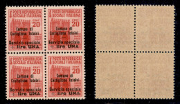 Emissioni Locali - Castiglione D'Intelvi - 1945 - 20 Cent + 1 Lira (5) In Quartina - Gomma Integra (500+) - Autres & Non Classés