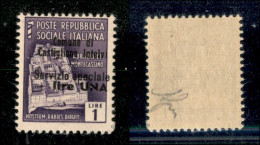 Emissioni Locali - Castiglione D'Intelvi - 1945 - 1 Lira + 1 (13 - Varietà) - Soprastampa A Destra - Gomma Integra - Non - Sonstige & Ohne Zuordnung