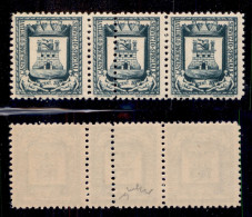 Emissioni Locali - Castiglione D'Intelvi - 1945 - 50 Cent (14/14e/14) - Striscia Orizzontale Di 3 Con Doppia Dentellatur - Other & Unclassified