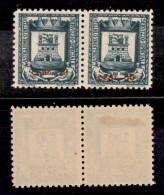 Emissioni Locali - Castiglione D'Intelvi - 1945 - 50 Cent Su 1 Lira (18) - Coppia Con Soprastampe Disallineate - Gomma O - Autres & Non Classés