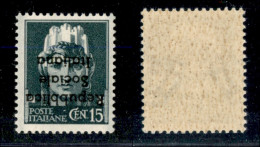 Emissioni Locali - Teramo - 1944 – 15 Cent (1a) - Soprastampa Capovolta – Gomma Integra (150) - Otros & Sin Clasificación