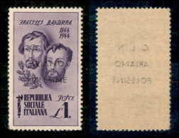 C.L.N. - Ariano Polesine - 1945 - 1 Lira Bandiera (Errani 45aa Varietà) Con Decalco + N Senza Punto - Soprastampa Evanes - Sonstige & Ohne Zuordnung