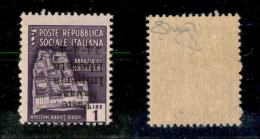 C.L.N. - Imperia - 1945 - 1 Lira (8a) Con Soprastampa Capovolta - Gomma Integra (195) - Altri & Non Classificati