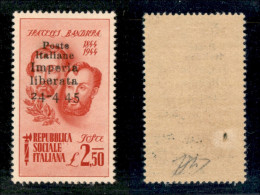 C.L.N. - Imperia - 1945 - 2,50 Lire Bandiera (15c) Senza Trattino Tra 4 E 45 - Gomma Integra (360) - Otros & Sin Clasificación