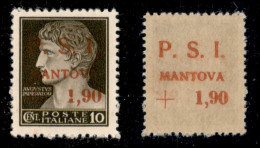 C.L.N. - Mantova - 1945 - 10 Cent + 1.90 Lire  (1aa) Con Soprastampa Recto Verso - Gomma Integra (900) - Autres & Non Classés