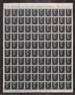 C.L.N. - Mantova - 1945 - 15 Cent + 1,85 Lire (2) - Intero Foglio Di 100 Con Soprastampe Oblique (non Catalogato) - Part - Andere & Zonder Classificatie