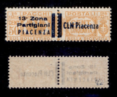 C.L.N. - Piacenza - 1945 - 50 Cent Pacchi (Errani 31) - Gomma Integra - Cert. AG - Andere & Zonder Classificatie