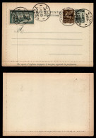 C.L.N. - Torino - 1944 - 50 Cent (CEI 15 Varietà) Con Soprastampa Capovolta + 1,25 Lire (CEI 17) Su Biglietto Postale Di - Andere & Zonder Classificatie