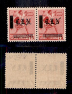 C.L.N. - Torino - 1945 - 75 Cent (Errani 10 + 10e) Coppia Orizzontale - Punto In Alto Dopo N A Destra - Gomma Integra -  - Autres & Non Classés