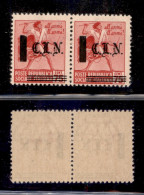 C.L.N. - Torino - 1945 - 75 Cent (Errani 10) - Coppia Orizzontale Con Soprastampe Oblique - Gomma Integra - Non Cataloga - Andere & Zonder Classificatie