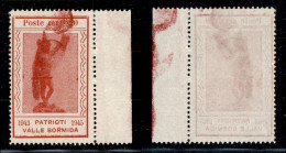C.L.N. - Valle Bormida - 1945 - 20 Cent Perseo (10 - Varietà) Bordo Foglio - Leggera Parziale Doppia Stampa (con Macchie - Other & Unclassified