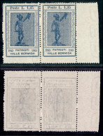 C.L.N. - Valle Bormida - 1945 - 1,25 Lire Perseo (14bb) - Coppia Bordo Foglio Con Filigrana Corona - Sempre Senza Gomma  - Other & Unclassified