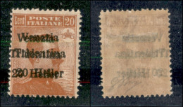 Occupazioni I Guerra Mondiale - Trentino-Alto Adige - 1918 - 20 Heller Su 20 Cent Michetti (30 Bab) - Doppia Soprastampa - Altri & Non Classificati