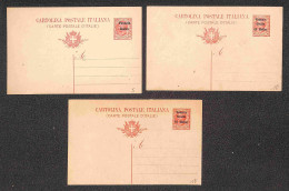 Occupazioni I Guerra Mondiale - Tre Cartoline Postali Di Venezia Giulia (4 + 5 Due) + Due Cartoline Postali Di Fiume/Occ - Andere & Zonder Classificatie