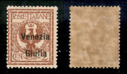 Occupazioni I Guerra Mondiale - Venezia Giulia - 1919 - 2 Cent Floreale (20a) Con Soprastampa Capovolta - Gomma Original - Other & Unclassified