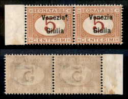 Occupazioni I Guerra Mondiale - Venezia Giulia - 1918 - 5 Cent Segnatasse (1) - Coppia Bordo Foglio - Gomma Integra - Sp - Sonstige & Ohne Zuordnung