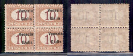 Occupazioni I Guerra Mondiale - Venezia Giulia - 1918 - Quartina Del 10 Cent (2e) Con Soprastampa Spostata A Destra - Go - Otros & Sin Clasificación