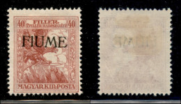 Occupazioni I Guerra Mondiale - Fiume - 1918 - 40 Filler (3 - Varietà) Con Soprastampa Obliqua - Gomma Originale - Non C - Sonstige & Ohne Zuordnung