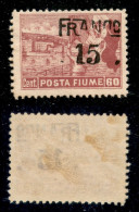 Occupazioni I Guerra Mondiale - Fiume - 1919 - Franco 15 Su 60 Cent Posta Fiume (D80vda) Con Soprastampa In Alto A Destr - Andere & Zonder Classificatie