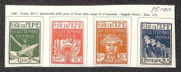 Occupazioni I Guerra Mondiale - Fiume - 1920 - Legionari (127/130) - Serie Completa - 4 Valori Montati Con Linguella Su  - Other & Unclassified