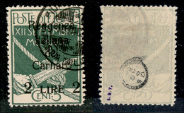 Occupazioni I Guerra Mondiale - Fiume - 1920 - 2 Lire Su 5 Cent (144 Varietà) Usato - Soprastampa A Destra - Non Catalog - Autres & Non Classés