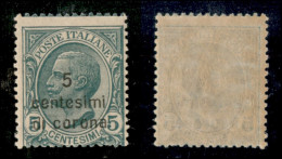 Occupazioni I Guerra Mondiale - Dalmazia - 1921 - 5 Cent Su 5 (2 Varietà) - Di Corona Sul Valore - Gomma Integra - Andere & Zonder Classificatie