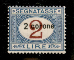 Occupazioni I Guerra Mondiale - Dalmazia - 1922 - 2 Corone Su 2 Lire (3) - Gomma Originale (100) - Autres & Non Classés