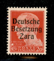 Occupazioni II Guerra Mondiale - Occupazione Tedesca - Zara - 1943 - 20 Cent (4 - IV Tipo) - D In Grassetto (pos.29) - G - Autres & Non Classés