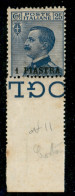 Uffici Postali All'Estero - Levante - Costantinopoli - 1908 - 1 Piastra Su 25 Cent Michetti (11) - Bordo Di Foglio - Gom - Andere & Zonder Classificatie