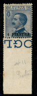 Uffici Postali All'Estero - Levante - Costantinopoli - 1908 - 1 Piastra Su 25 Cent Michetti (11) - Bordo Di Foglio - Gom - Other & Unclassified