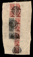 Uffici Postali All'Estero - Levante - Costantinopoli - 1921 - Nove 10 Piastre Su 60 Cent (32) + Tre 1,20 Piastre Su 15 C - Altri & Non Classificati