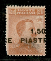 Uffici Postali All'Estero - Levante - Costantinopoli - 1922 - 1,50 Piastre Su 20 Cent Michetti (49da) - Soprastampa Fort - Autres & Non Classés