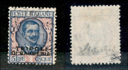 Uffici Postali All'Estero - Levante - Tripoli Di Barberia - 1909 - 5 Lire Floreale (10) Usato - Other & Unclassified